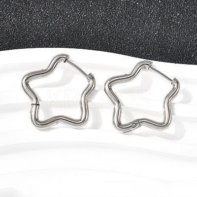201 Stainless Steel Hoop Earrings EJEW-Z137-02P-05-1