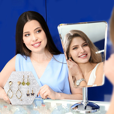 2Pcs 2 Styles Acrylic Earring Display Stands EDIS-GA0001-06-1