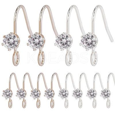 20Pcs 2 Color Brass Earring Hooks JX502A-1