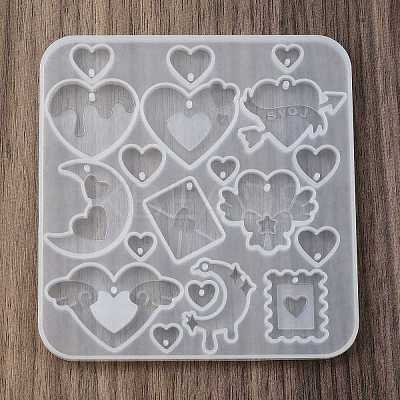 Heart DIY Silicone Ornaments Pendant Molds LS-SIMO-R012-02-1