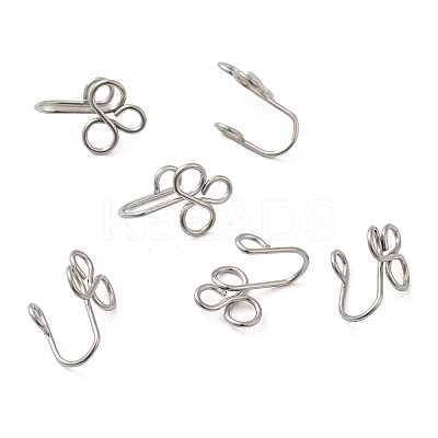 Non-Tarnish 316 Surgical Stainless Steel Clip on Nose Rings STAS-P336-09B-P-1