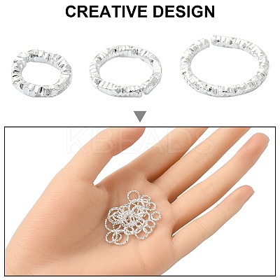 90Pcs 3 Styles Iron Open Jump Rings IFIN-YW0003-36-1