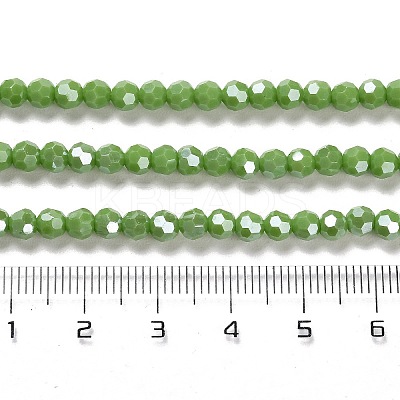 Electroplate Opaque Glass Beads Strands EGLA-A035-P4mm-A15-1