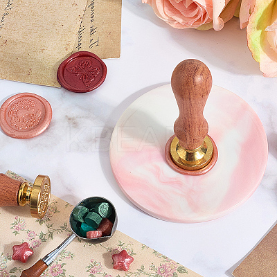 Marble Pattern Porcelain Wax Seal Mats AJEW-WH20007-82B-03-1