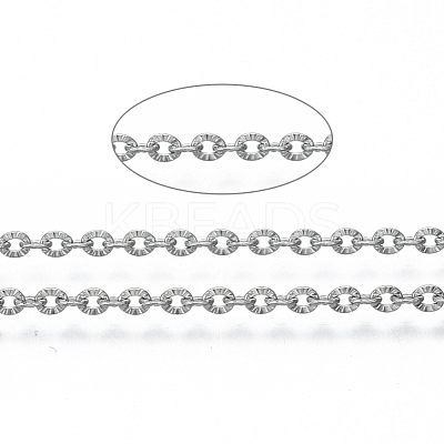Non-Tarnish 3.28 Feet 304 Stainless Steel Chains X-CHS-S001-12A-P-1