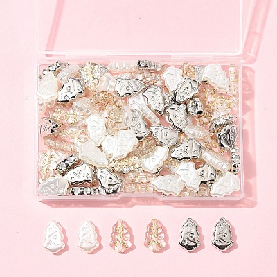 DIY Christmas Tree Acrylic & ABS Plastic Imitation Pearl & CCB Plastic Beads Jewelry Making Findings Kits DIY-FS0007-80-1
