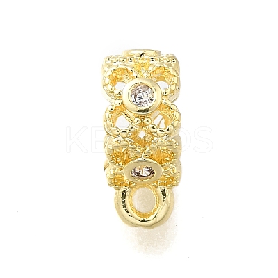 Brass with Cubic Zirconia Tube Bails LS-KK-Q048-01G-1