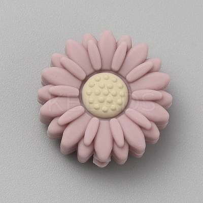 Daisy Food Grade Eco-Friendly Silicone Focal Beads SIL-CJC0002-01I-1