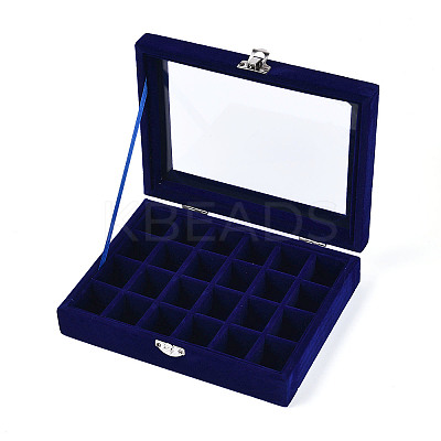 Flock with Glass Jewelry Display Box PW-WG61213-06-1