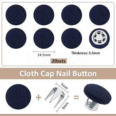 Cotton Cap Top Buttons BUTT-BC0001-13B-1