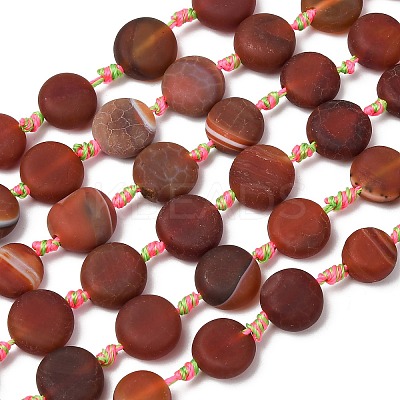 Natural Red Agate Beads Strands G-B177-B02-03-1