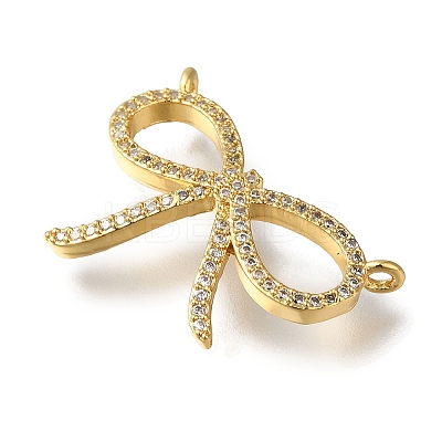 Rack Plating Brass Micro Pave Clear Cubic Zirconia Pendants KK-G500-10G-1