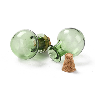 Round Glass Cork Bottles Ornament GLAA-D002-03B-1
