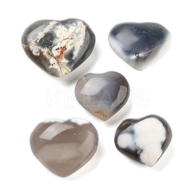 Natural Agate Heart Love Healing Stones G-G125-01C-1
