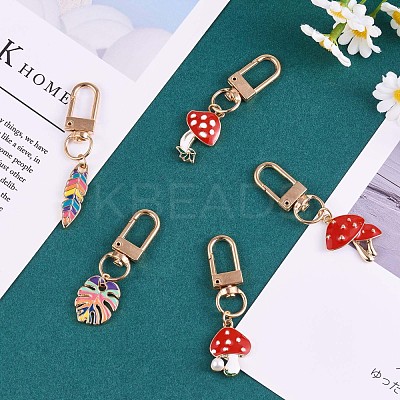 5Pcs Alloy Enamel Keychain JX218A-1