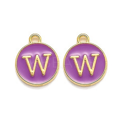 Golden Plated Alloy Enamel Charms LS-ENAM-Q437-12W-1