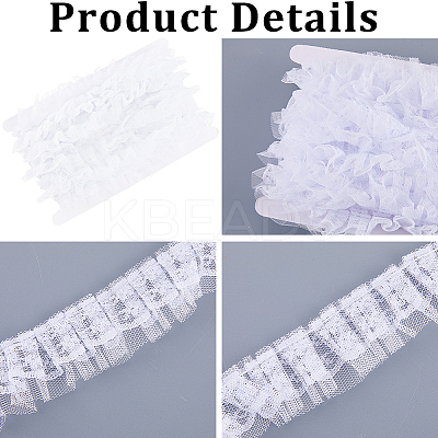 10M Cotton Pleated Flower Lace Trim OCOR-CY0002-28B-1