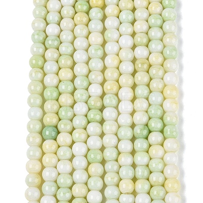 Ombre Effect Opaque Crackle Glass Beads Strands GLAA-Q106-01A-A07-1