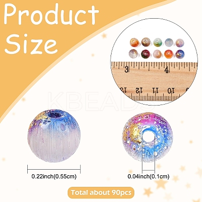94Pcs Cat Eye Beads CE-YW0001-03G-1