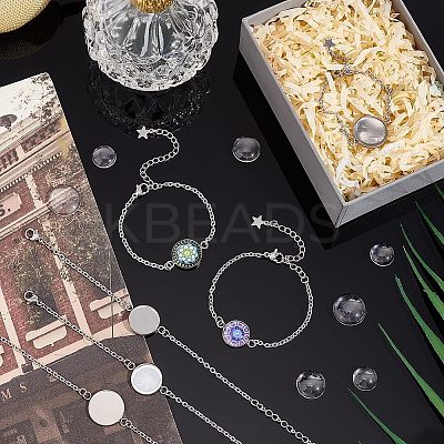 DIY 304 Stainless Steel Rolo Chain Lariat Necklace Making DIY-UN0001-93-1