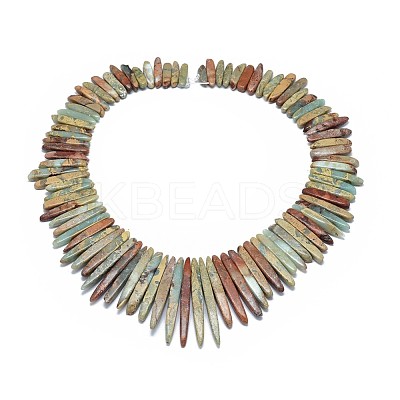 Natural Aqua Terra Jasper Graduated Beads Strands G-F604-07-1