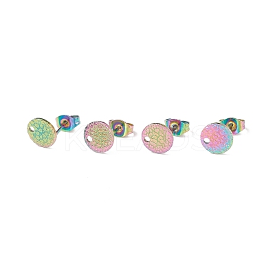 Ion Plating(IP)  304 Stainless Steel Ear Stud Findings STAS-O119-15B-M-1