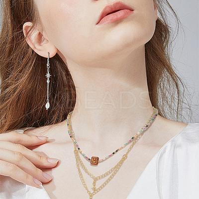 24Pcs 2 Colors Brass Cubic Zirconia Pendants PALLOY-BC00005-1