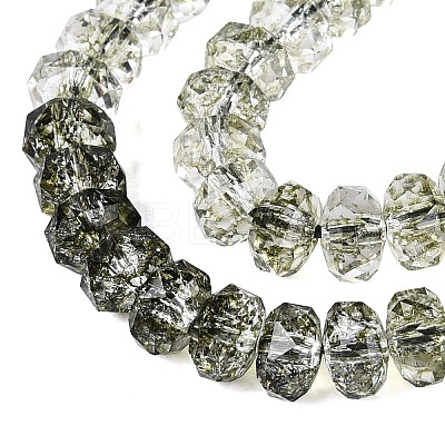 Crackle Transparent Glass Beads Strands GLAA-N068-03A-02-1