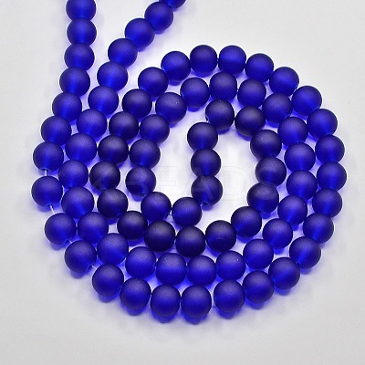 Baking Paint Transparent Glass Bead Strands X-GLAA-S031-4mm-09-1