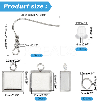 DIY Earrring Making Finding Kit DIY-DC0001-68-1