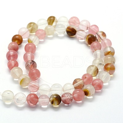 Tigerskin Glass Beads Strands G-I199-16-6mm-1