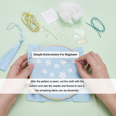 DIY Embroidery Zongzi Sachet Pendant Decoration Kits for Dragon Boat Festival DIY-WH0033-56A-1