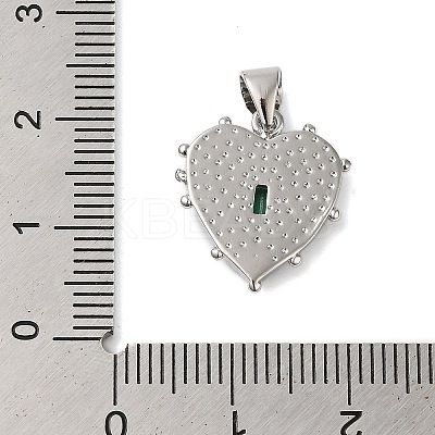 Rack Plating Brass & Cubic Zirconia Shell Pendants KK-S372-17P-1
