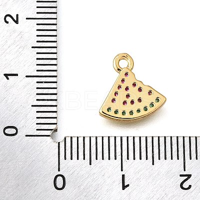 Brass Micro Pave Clear Cubic Zirconia Pendants KK-U065-05E-G-1
