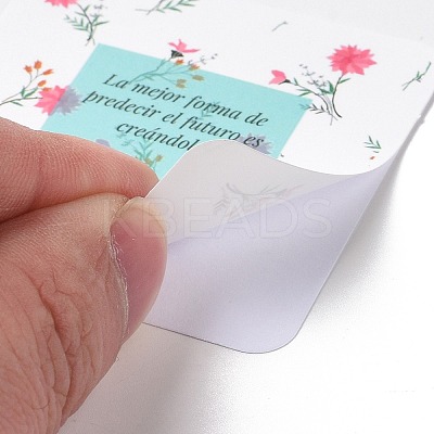 50Pcs Inspirational Spanish Word Paper Stickers Set DIY-C062-03-1