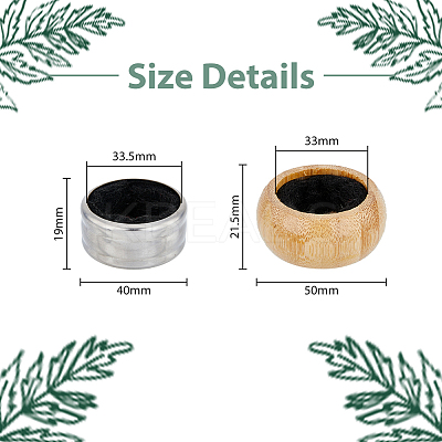 4 Style Wood & Stainless Steel Red Wine Ring FIND-FH0007-12-1