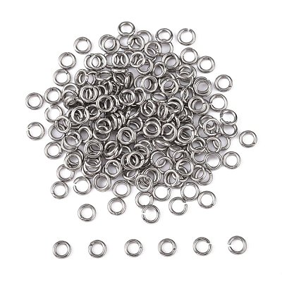 Tarnish Resistant 304 Stainless Steel Open Jump Rings X-STAS-Q186-02-4x0.8mm-1