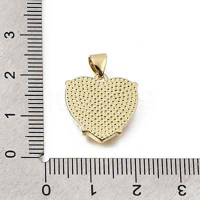 Brass Micro Pave Clear Cubic Zirconia Pendants CU-CBAF50C-01B-G01-1