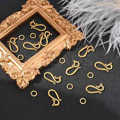 Tibetan Style Hook and Eye Clasps GLF1277Y-NF-1