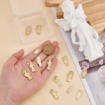 14Pcs 7 Style Alloy Cabochons MRMJ-OC0003-54-1