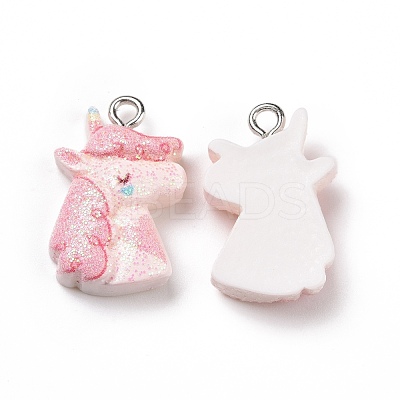 Opaque Resin Pendants RESI-J023-14A-1