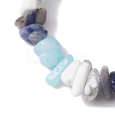 Natural Gemstone Stretch Bracelets for Women BJEW-JB10995-01-1