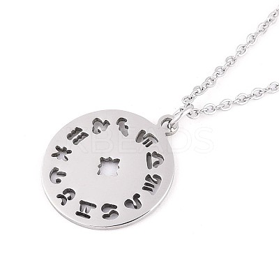 Non-Tarnish 201 Stainless Steel Pendant Necklaces NJEW-T009-JN139-40-1-1