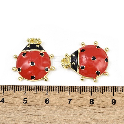 Brass Enamel Pendants KK-H072-03G-1