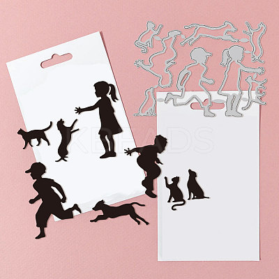 Children and Pet Carbon Steel Cutting Dies Stencils DIY-WH0309-1503-1