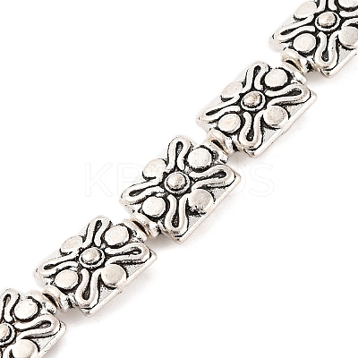 Rectangle Tibetan Style Alloy Beads Strands X-TIBEB-O007-51-NR-1