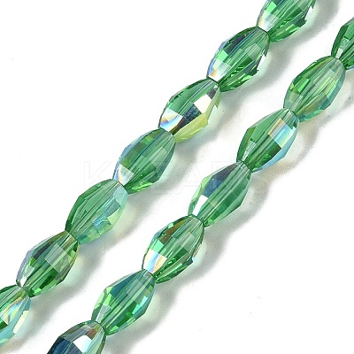 Electroplate Glass Beads Strands GLAA-Q101-03A-AB04-1
