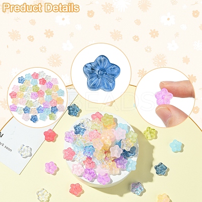30Pcs Baking Paint Glass Beads GLAA-FS0001-97H-1