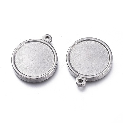 Tarnish Resistant 304 Stainless Steel Pendant Cabochon Settings STAS-K207-72P-1