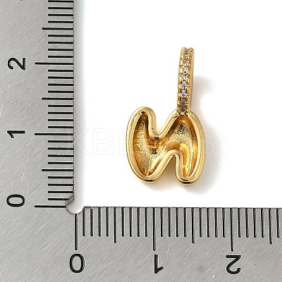 Brass Micro Pave Cubic Zirconia Pendants KK-K345-13N-G-1